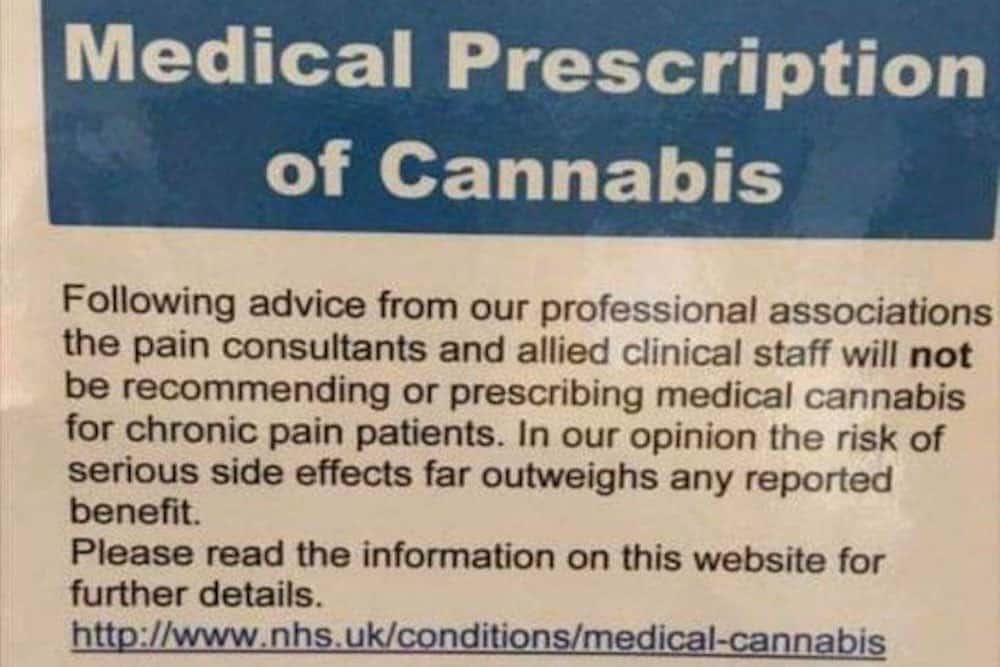 UK’s NHS Will Not Prescribe Medical Cannabis to Those in Chronic Pain